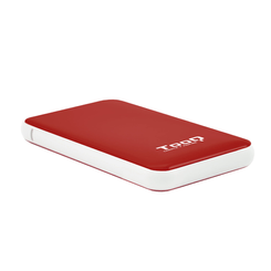 CAJA HDD TOOQ TQE-2528R 2.5´´ SATA3 USB3.1 9,5MM ROJA