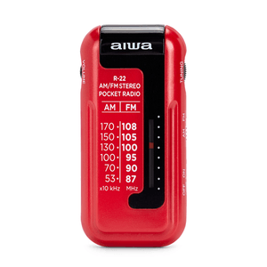 RADIO-ANALOGICA-MINI-AIWA-R-22RD-AM-FM-HYPERBASS-COLOR-ROJO