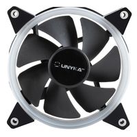 Miniatura 2 de KIT 3xVENTILADOR INTERNO UNYKA CANDY 120mm ANILLO ARGB LED 7 ASPAS 1500RPM CON MANDO A DISTANCIA