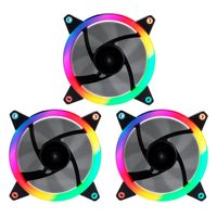 Miniatura 9 de KIT 3xVENTILADOR INTERNO UNYKA CANDY 120mm ANILLO ARGB LED 7 ASPAS 1500RPM CON MANDO A DISTANCIA