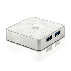 HUB USB 3.0 CONCEPTRONIC HUBBIES03W 4 PUERTOS USB 3.0 CON ALIMENTADOR COLOR BLANCO