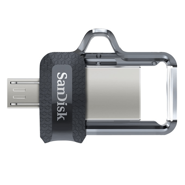 MEMORIA MICRO USB + USB 3.0 SANDISK ULTRA DUAL DRIVE M3.0 32GB GREY & SILVER SDDD3-032G-G46