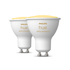 PACK DOBLE PHILIPS HUE GU10 WHITE AMBIANCE 350 LUMENS