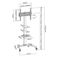 Miniatura 10 de SOPORTE PANTALLA DE SUELO CON RUEDAS EQUIP PARA PANTALLA  DE 32" - 55"  FIJO  MAX. VESA  400x400 HASTA 35KG