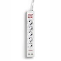 Miniatura 2 de REGLETA ELECTRICA SPS SAFE 5+ 5 TOMAS  SCHUKO + 2 USB IN