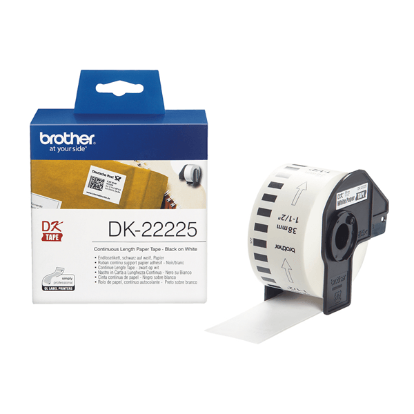 Label roll/white 38mm paper tape