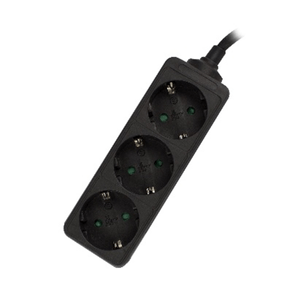 EWENT-REGLETA-DE-3-TOMAS-SHUCKO-16A-COLOR-NEGRO