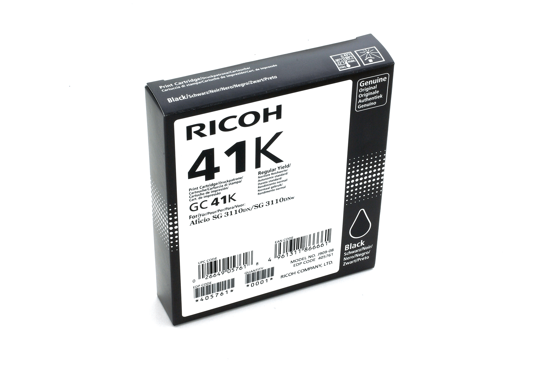 CARTUCHO RICOH GEL NEGRO GC-41K