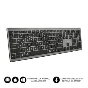 TECLADO-INALAMBRICO-SUBBLIM-BLUETOOTH-PURE-GREY