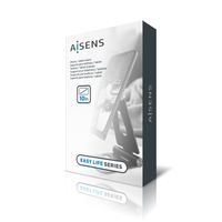 Miniatura 3 de AISENS Soporte De Sobremesa Tamaño XL Ajustable (2 Pivotes) Para Movil / Tablet, Plata