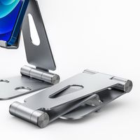 Miniatura 5 de AISENS Soporte De Sobremesa Tamaño XL Ajustable (2 Pivotes) Para Movil / Tablet, Plata