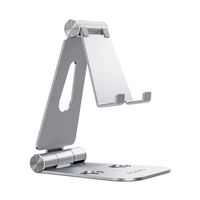 Miniatura 7 de AISENS Soporte De Sobremesa Tamaño XL Ajustable (2 Pivotes) Para Movil / Tablet, Plata