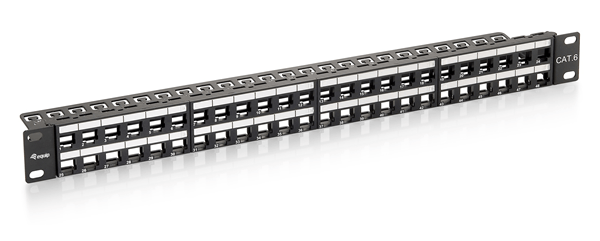 PATCH PANEL VACIO UTP CAT.6 48 PUERTOS KEYSTONE SLIM 1U