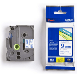 BROTHER-Cinta-laminada-blanco-azul-9mm