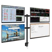 Miniatura 3 de SOPORTE DE MESA PARA CUATRO MONITORES DE 10"- 27"  BRAZOS CON 1 CODO Y SOPORTES ORIENTABLES MAX. 200x200 HASTA 10KG POR BRAZO