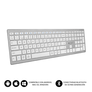 TECLADO-INALAMBRICO-SUBBLIM-BLUETOOTH-PURE-SILVER