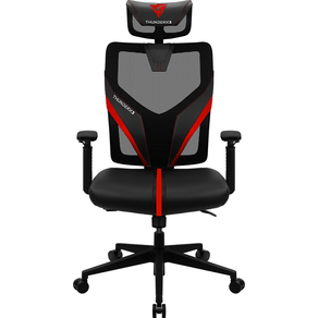 SILLA-ERGONOMICA-THUNDERX3-YAMA1-NEGRA-CON-DETALLES-EN-ROJO-SOPORTE-LUMBAR-AJUSTABLE-Y-REJILLA-TR