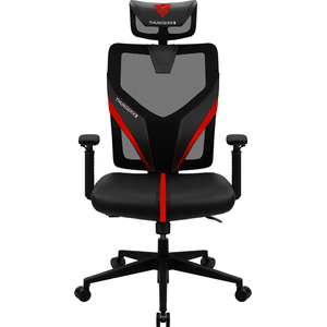 SILLA-ERGONOMICA-THUNDERX3-YAMA1-NEGRA-CON-DETALLES-EN-ROJO-SOPORTE-LUMBAR-AJUSTABLE-Y-REJILLA-TR