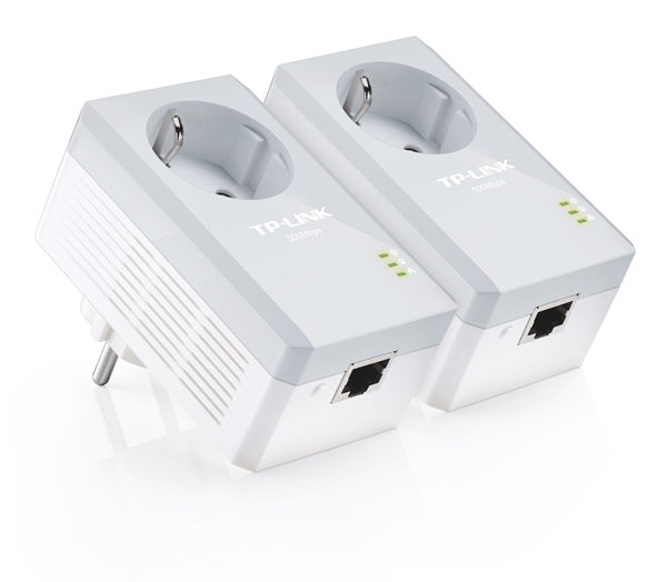 HOMEPLUG TP-LINK POWERLINE 500MB PA4010PKIT 1P ETHERNET PASS-THROUGH KIT DE 2 UNIDADES SOPORTA MULTIPLES IPTV STREAMS