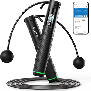 RENPHO-SMART-JUMP-ROPE---ADDITIONAL-CORDLESS-OPTION---BLACK