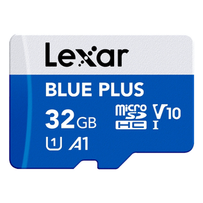 LEXAR-32GB-BLUE-PLUS-MICROSDHC-UHS-I-WITH-SD-ADAPTER-UP-TO-100MB-s-READ--C10-A1-V10-U1