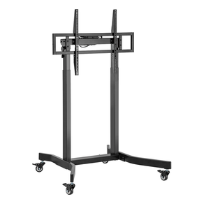 AISENS-Soporte-de-suelo-motorizado-pro-con-ruedas-para-monitor-TV-120kg-de-55-100--Negro
