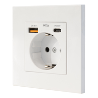 Miniatura 1 de Nanocable Base Pared toma SCHUKO 2USB-C PD20W