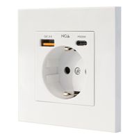 Miniatura 2 de Nanocable Base Pared toma SCHUKO 2USB-C PD20W