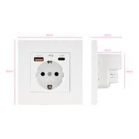 Miniatura 3 de Nanocable Base Pared toma SCHUKO 2USB-C PD20W