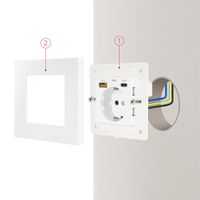 Miniatura 5 de Nanocable Base Pared toma SCHUKO 2USB-C PD20W