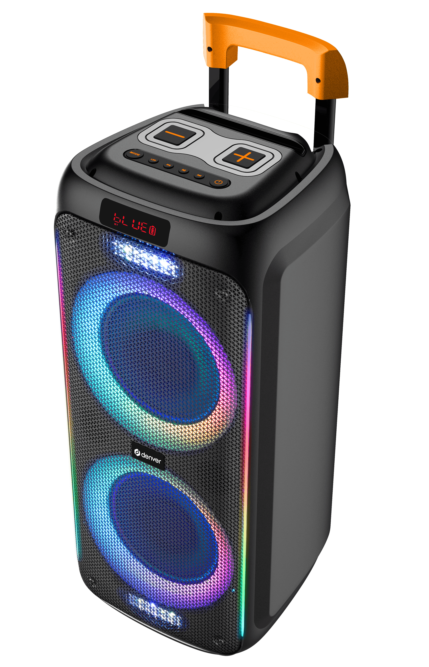 ALTAVOZ BLUETOOTH DENVER DUAL 8" CON 60W DE POTENCIA