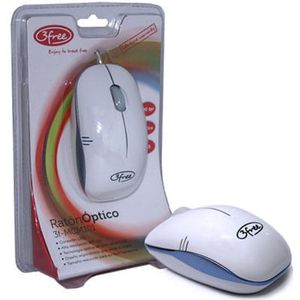 MOUSE-OPTICO-USB-3FREE-MCM101-WB-DISEÑO-BLANCO-AZUL