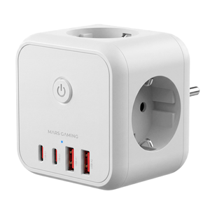 POWERCUBE-MARS-GAMING-MD-CUBE20W-4-USB-3-TOMAS-DE-CORRIENTE.-REGLETA-COLOR-BLANCO