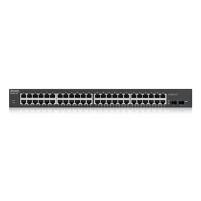 Zyxel-GS1900-48HP-v2--48-puertos-GbE-L2-Smart-Switch--170-Watt--montaje-en-rack.-Soporta-IPv6--VLAN.-No-gestionable-via