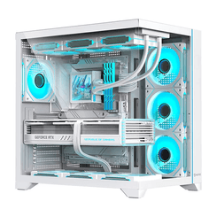Caja HIDITEC  H3 PRO RGB Transparente, Blanco