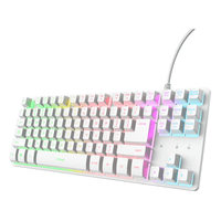 Miniatura 1 de TECLADO TRUST GXT 833 THADO COMPACTO USB 2.0 CABLE 1.5m ILUMINACION RGB COLOR BLANCO