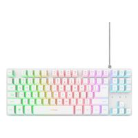 Miniatura 3 de TECLADO TRUST GXT 833 THADO COMPACTO USB 2.0 CABLE 1.5m ILUMINACION RGB COLOR BLANCO