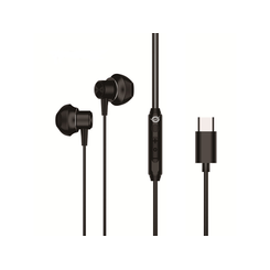 AURICULAR INTRAUDITIVO USB-C CONCEPTRONIC BRENDAN04B 1.2m MICROFONO CONTROLES COLOR NEGRO