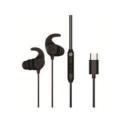 AURICULAR INTRAUDITIVO USB-C CONCEPTRONIC BRENDAN05B 1.2m MICROFONO CONTROLES COLOR NEGRO