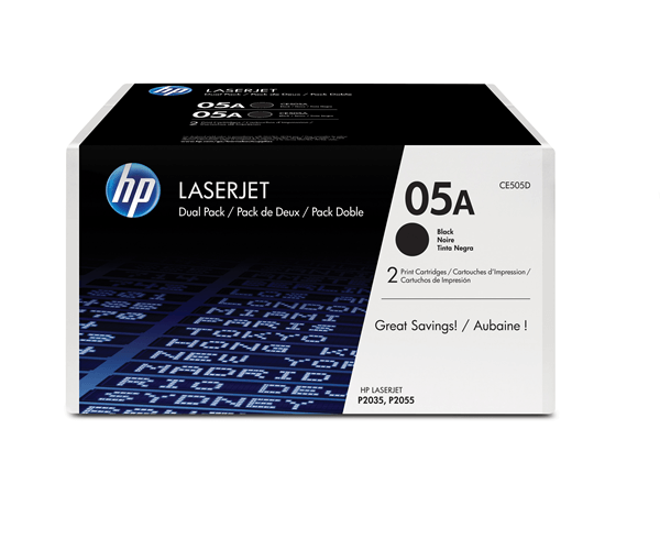 TONER HP LASERJET NEGRO PACK 2 05A