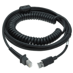 Cable USB Type A TPUW Coiled Power off Terminal 5M Black