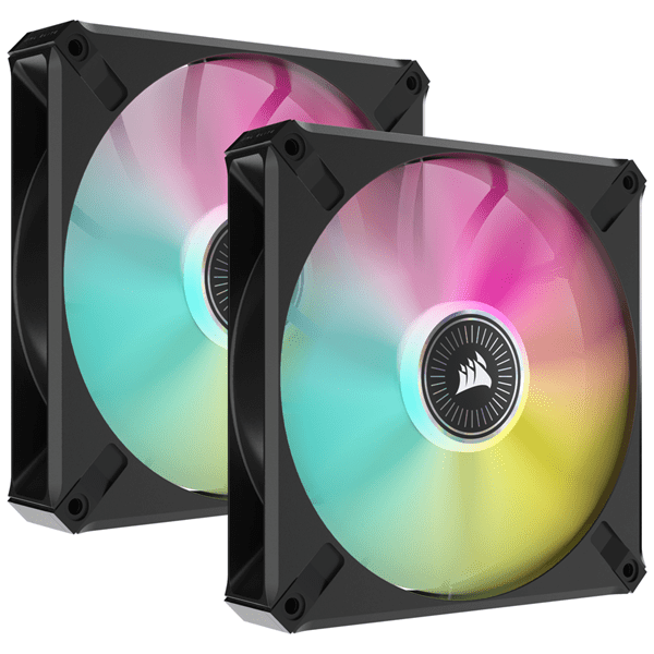 ventilador caja corsair ml140 rgb elite 140mm magnetic leviaton dual pack co-9050115-ww