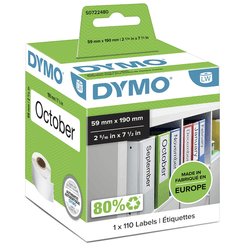 DYMO Etiqueta LW lomo archivadores, 1 rollo etiquetas (110) Papel blanco