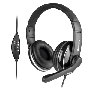 NGS VOX 800 Auricular+Microfono USB  Negro