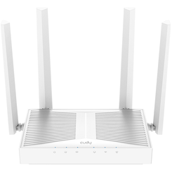 Cudy Router WiFi 6 Mesh Gigabit Dual Band AX3000 - Velocidad hasta 1000Mbps - 5 Puertos - 4 Antenas Fijas de 5dBi - Tecnologia M