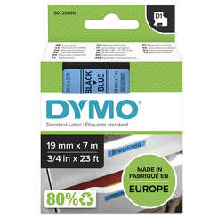 CINTA ROTULADORA D1 19MMX7M NEGRO/AZUL DYMO S0720860
