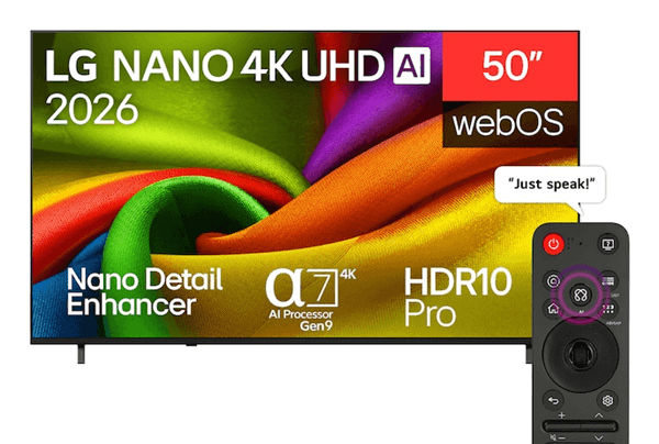 LG 50" NANO 4K UHD AI 50NU850B6LA LED 4K Ultra HD
