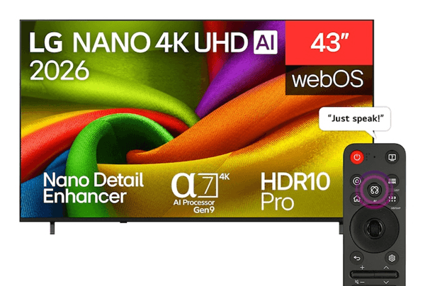 Televisor LG 43" NANO 4K UHD AI 43NU850B6LA LED 4K Ultra HD