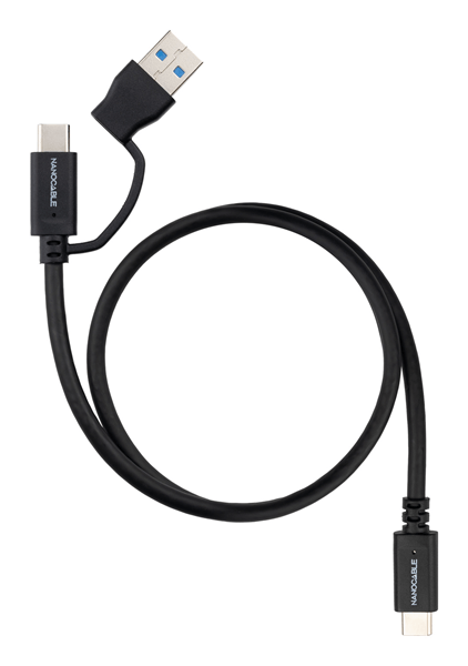 Nanocable Cable USB-C+USB-A/USB-C 3.2 GEN2 2 M