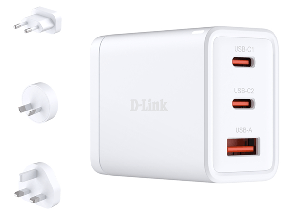 CARGADOR GAN DLINK DCP-651 65W USB-C1/C2 USB-A MAX 1,5A 110-240V
